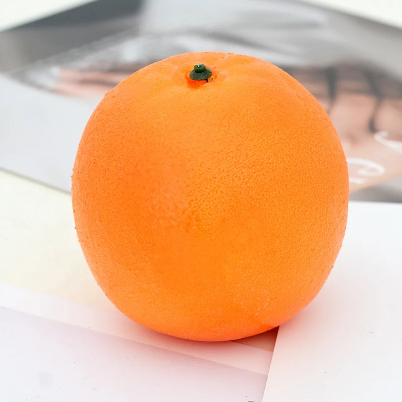 Декоративная пена поддельные для фруктов яблок персиковый Оранжевый DIY пластиковые искусственные фрукты для домашние декоративные предметы реквизит для фотосъемки - Цвет: orange