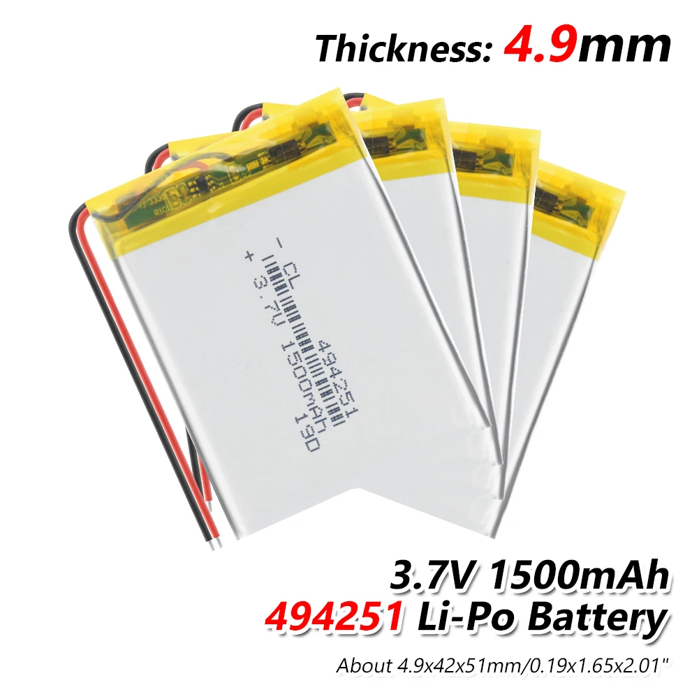 494251 3,7 V 1500mAh литий-полимерный литий-ионный аккумулятор для Q50 G700S K92 G36 Y3 Детские умные часы mp3 Bluetooth гарнитура