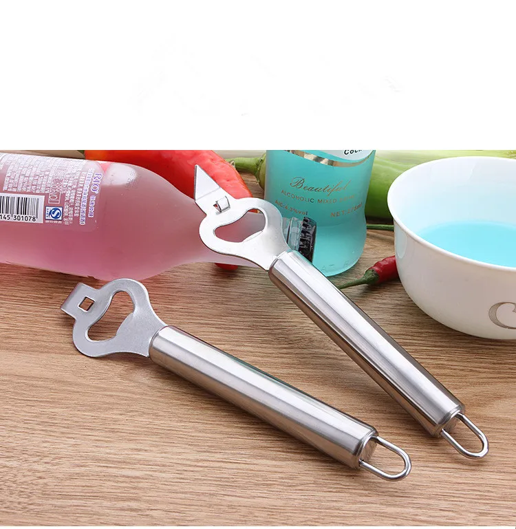 1PC New 2 in 1 Can Opener Stainless Steel Manual Can Opener Bottle