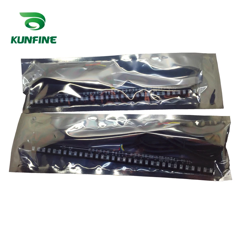 KUNFINE 4PCS Universal Motorcycle LED Turn Signal Indicators light Blinkers Flexible Bendable Amber Light 3 (2) L