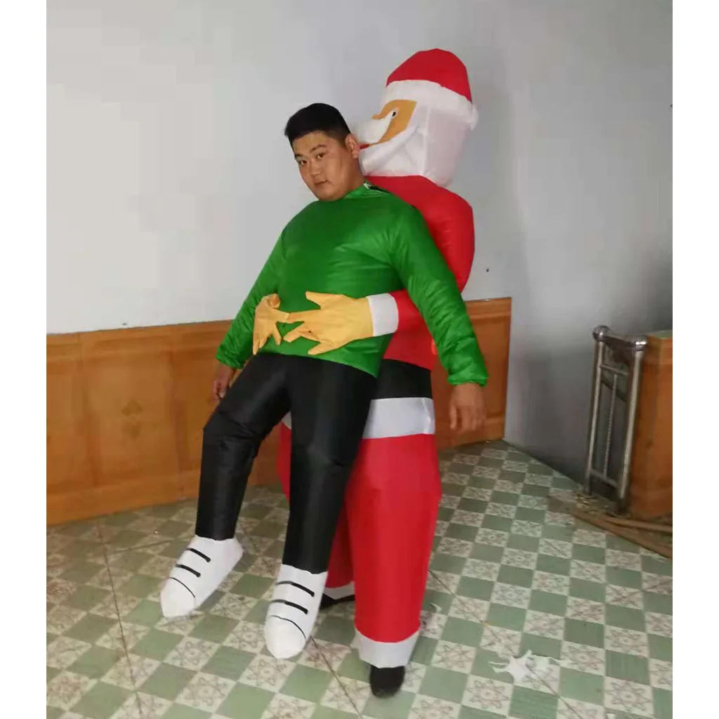 Inflatable Santa Claus Costume for Adults Fancy Dress Christmas Party Outfits