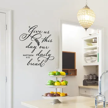 

Bible verses Spanish vinyl wall stickers Christian bread kitchen quotes restaurant decorative wall stickers 2SJ35