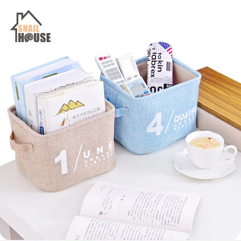 

Snailhouse Sundries Toys Storage Box Baskets Foldable Dresser Desktop Makeup Organizer Cosmetics Container