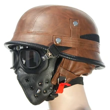 LDMET moto rcycle casco mezzo del fronte del casco harley casco moto vintage cascos para moto pilot luce estiva retro tedesco