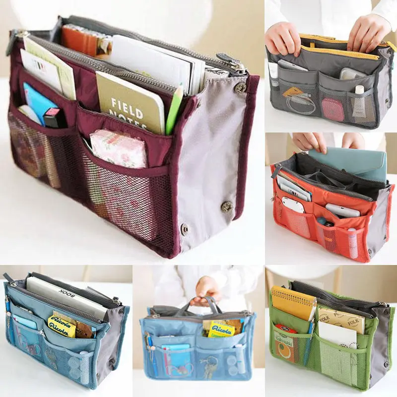 حقيبة السفر إدراج منظم محفظة بطانة كبيرة النايلون منظم مرتب صديقة للطي أكياس تخزين 5 ألوان