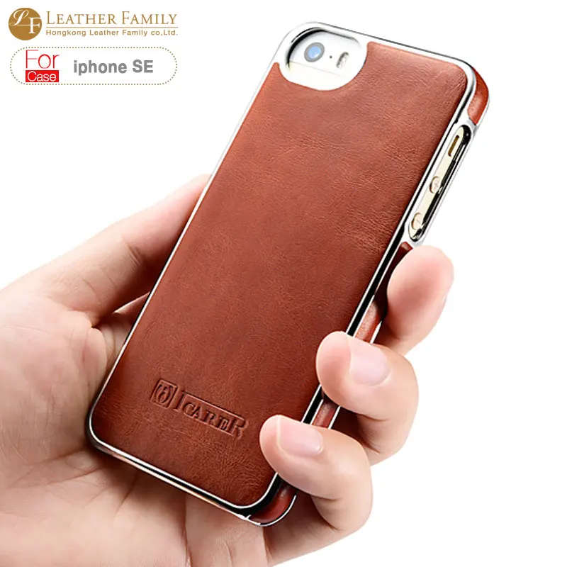 case For iphone SE Original new arrival Electroplating Vintage Back Cover Series Ultra thin pu leather
