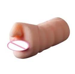 Вагина настоящая киска мастурбация чашка оральный секс-игрушки для мужчин реалистичные оральный 3D глубокое горло язык зубы мужской