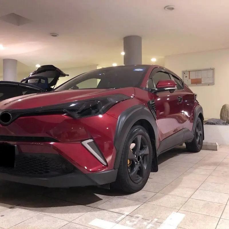 Для Toyota C-HR- пластиковые неокрашенные аксессуары для автомобиля, грузовика, колеса, крыло, вспышки, крышка, широкий обвес, комплект, колеса, арки, 6 шт