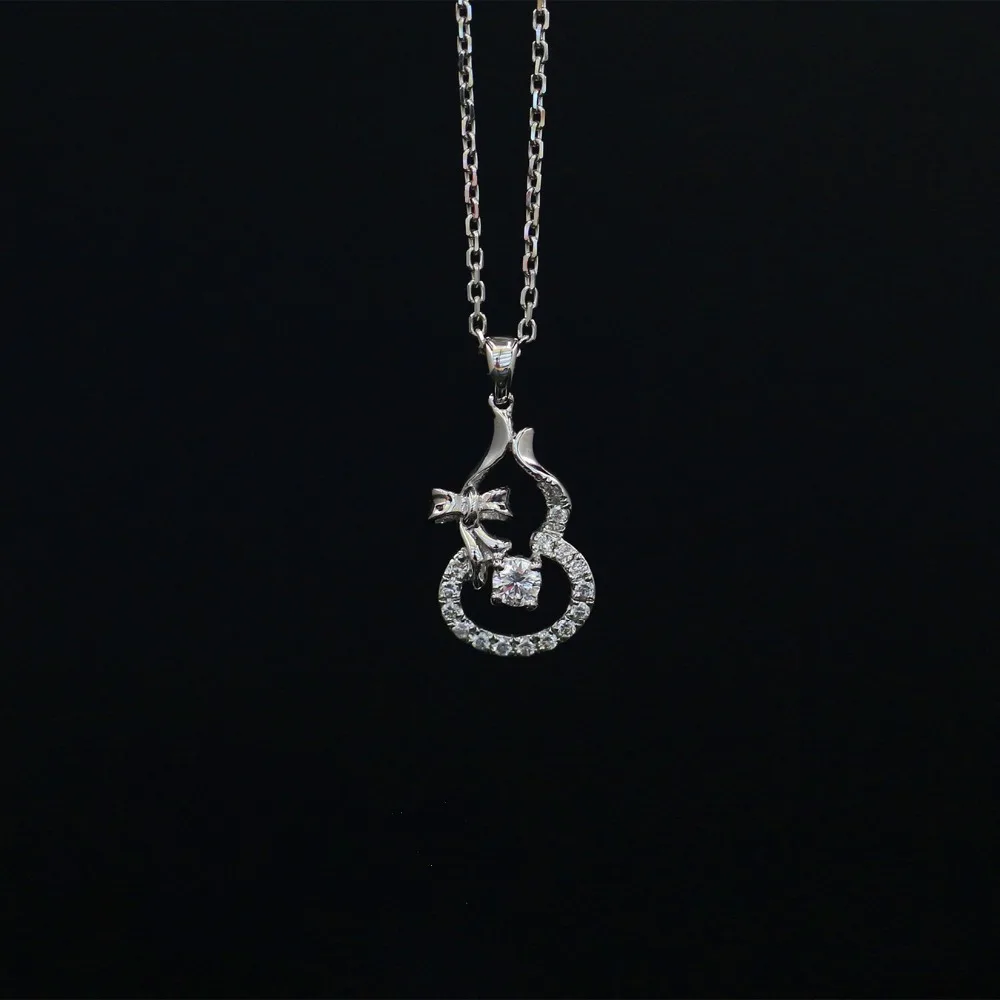 

LASAMERO Halo 0.107CT 18k Gold Round Cut Square Center Pave Set Natural Diamond Pendant Necklace Chain Women Fine Jewelry