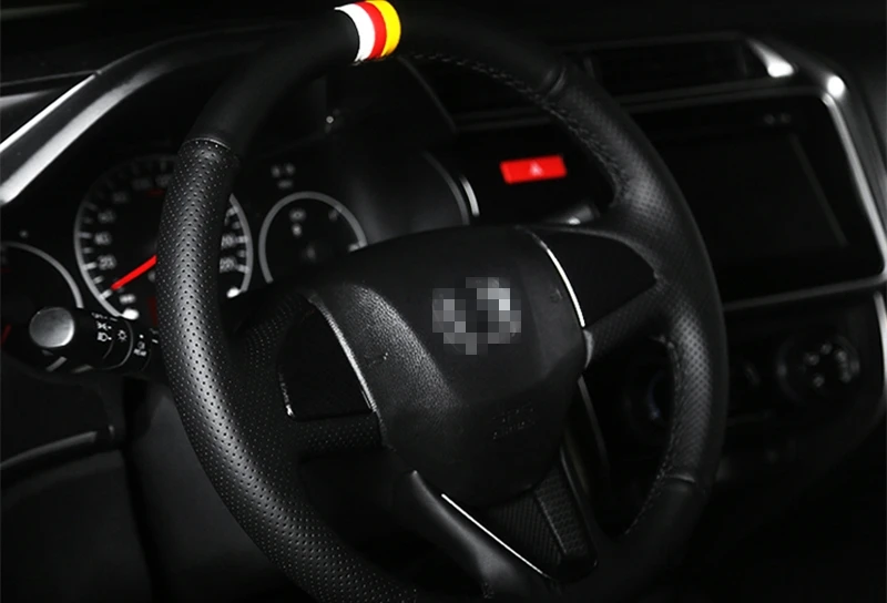 Для HONDA FIT JAZZ 2016 2018 чехлы на руль мягкая кожаная оплетка автомобиля аксессуары для