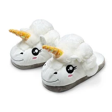 Winter Plush Unicorn Slippers Cute Funny Children’s Slippers Home Shoes Warm Cotton Slippers Pantufas Zapatillas White Slippers