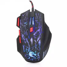 Проводная игровая мышь P 5500 dpi, USB, оптическая, с 7 кнопками, светодиодный, Mause Gamer, для ПК, ноутбука, настольного компьютера, игры