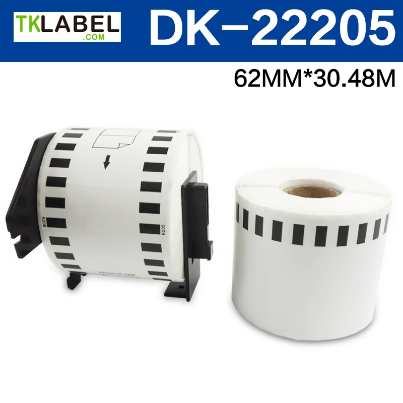 30 x Рулоны совместимые с Brother адресные этикетки рулоны dk22205 dk 22205 (без пластикового