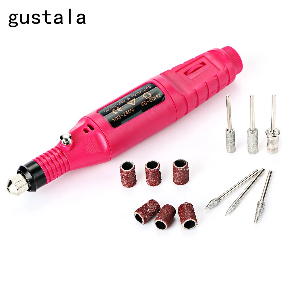 

gustala Electric Manicure Drill Accessory Nail Grinding Machine Nail Art Tools Nail Care Pen Grinding Machine US/UK PLUG