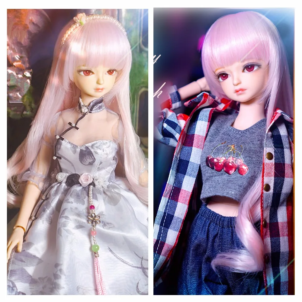 

1/4 BJD Blyth doll No.11 Pink hair mechanical joint Body With makeup,Including scalp,eyes,clothes reborn girls ICY