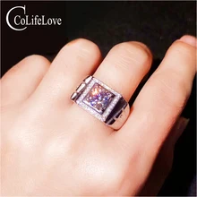 Ювелирные изделия colife 925 Серебряное муассанитное кольцо для мужчин 1 Ct IF класс Муассанит мужское кольцо модное мужское ювелирное изделие Ювелирная коробка
