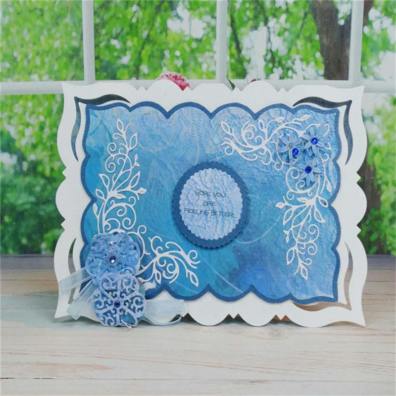

DiyArts Lace Frame Cutting Dies Stencil for craft Dies Scrapbooking Album Embossing Die Cut Card Corner Decor Metal Cutting Dies
