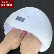 Twee hand 48 Вт двойная светодио дный УФ светодиодная лампа для ногтей Droger Гель-лак отверждающий свет с Bodem 30 s/60 s/99 s Таймер lcd-scherm