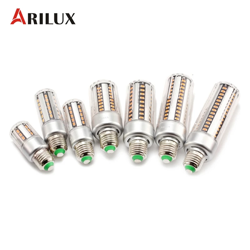 ARILUX светодиодный светильник E27 E14 5 Вт 7 Вт 9 Вт 12 Вт 15 Вт 20 Вт 25 Вт 5736 SMD алюминиевый без мерцания кукурузный светодиодный светильник AC 85-265 в