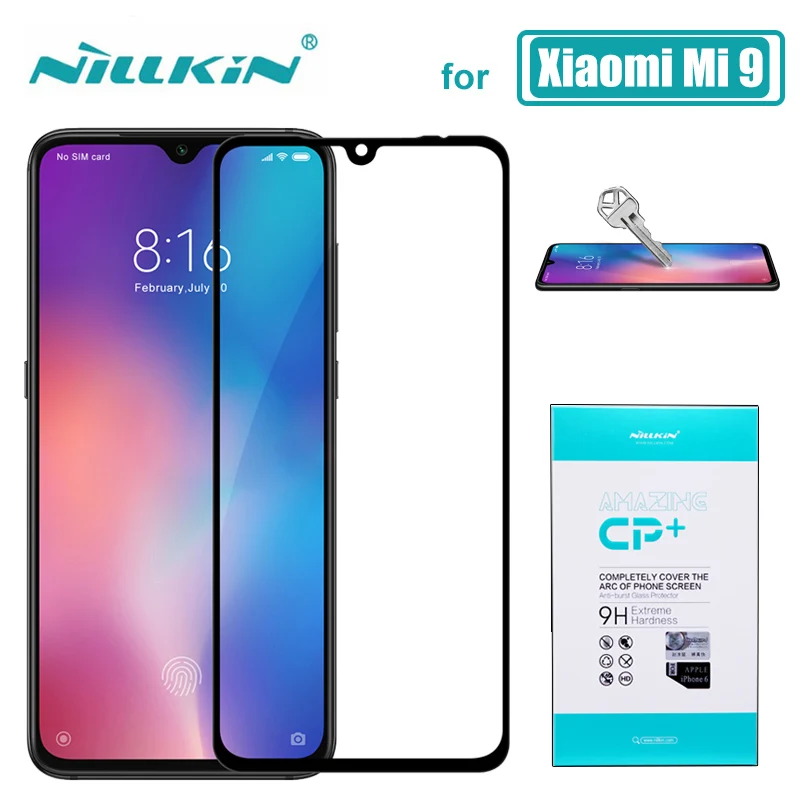 Стекло для Xiaomi Mi 9 Mi9 Nillkin CP + Полное покрытие M9 закаленное стекло Защита экрана