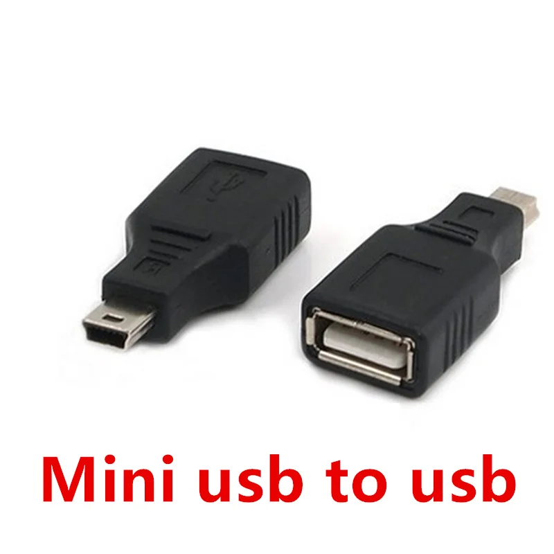 Mini USB Male to USB Female OTG Cable Adapter Vehicle V3 OTG Jack Port
