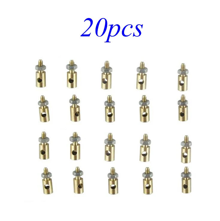 20PCS 2mm Push Rod Stopper Linkage Connectors Adjusters W Screws Spare