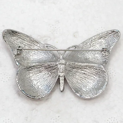 12 шт./лот моды брошь Rhinestone эмаль Бабочка Pin Броши подарок C101478