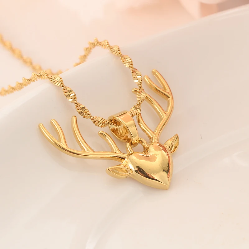 Bangrui Brand Gold Color deer Necklace Trendy Men Jewelry Charm Pendant &amp Chain Animal Lucky souvenir party Gift | Украшения и