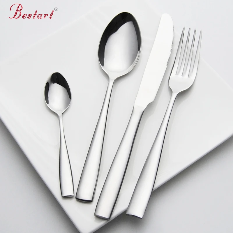 Set Cutlery Stainless Steel 24 pieces Service 6 Person Silver Knife Fork Set Restaurant Cutlery Dinnerware