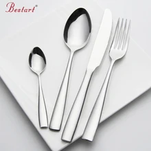 Set Besteck Edelstahl 24 stücke Service 6 Person Silber Messer Gabel Set Restaurant Besteck Geschirr China Sets