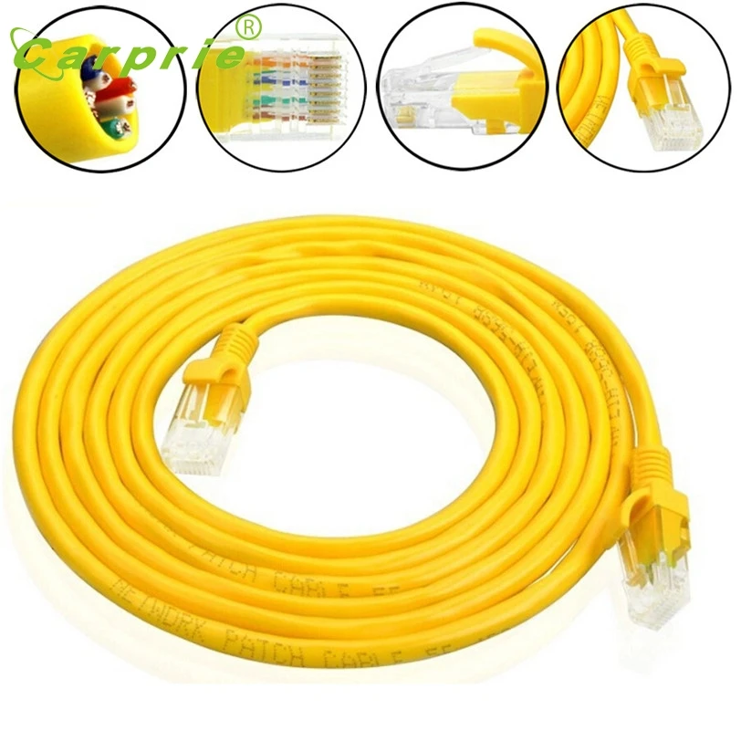 Carprie сети Ethernet-Кабель желтый внешний открытый Cat5e 100% Медь RJ45 1-30 м Feb14 motherlander