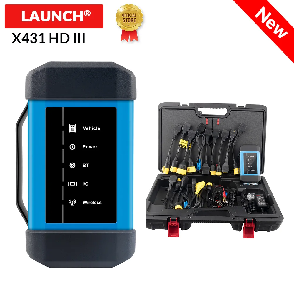 

Launch X431 HD III 24V Truck full system diagnostic support work with X431 V+ X431 PRO3 PADII Multi-language update online