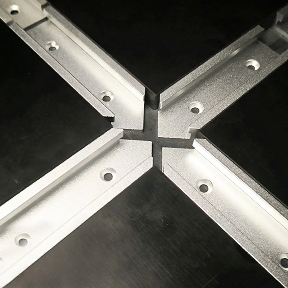 

4Pcs Woodworking Miter Aluminum Alloy Table Accessories DIY Jig Fixture Chute Rail Slot Connector 200mm Cross T-track 30 Type