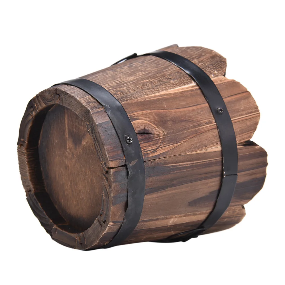 1PC Rustic Barrel Flower Pot Basket Wooden Succulents Box Ornament Wedding Home Party Decor Kid Toy DIY Planting Tool New 2018 1PC Rustic Barrel Flower Pot Basket Wooden Succulents Box Ornament Wedding Home Party Decor Kid Toy DIY Planting Tool New 2018