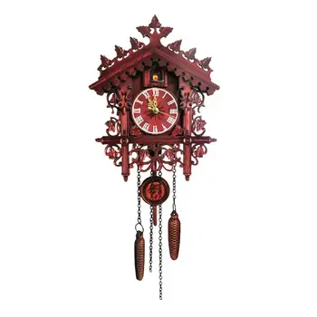 

TOP!-Wall Cuckoo Clock Creative Handcrafted Woodboard For Children'S Room Classroom Bedroom Living Room Wall Decor Gift