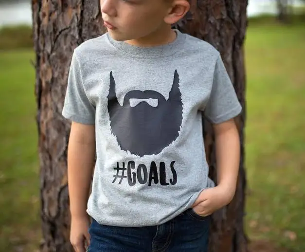 

goals beard Print Kids tshirt Boy t shirt For Children Toddler Clothes Funny Tumblr Top Tees Drop Ship CZ-1