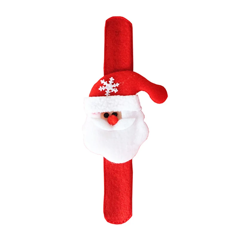 New Arrival Christmas Slap Circle Bracelet Wrist Band Christmas Children Toy Reindeer Lovely Kids Gifts Santa Claus Party Decor - Цвет: Santa clause