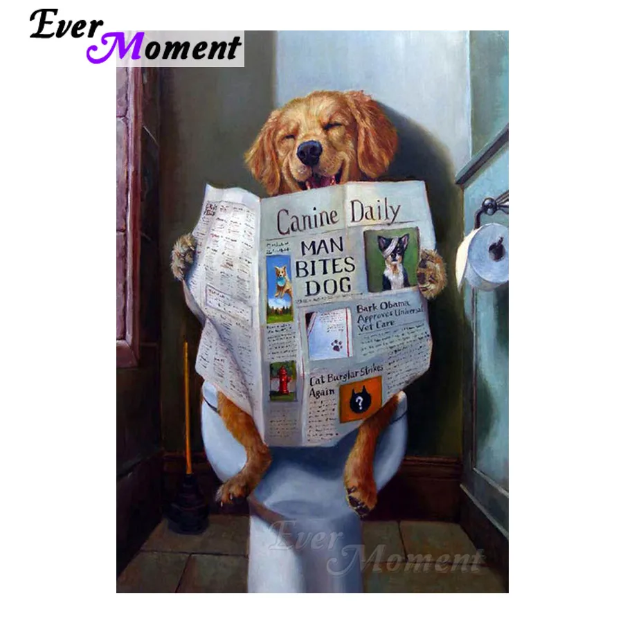 

Ever Moment Diamond Painting Dog Animal Cross Stitch Full Square 5D DIY Handmade Gift Rhinestones Home Embroidery ASF1245