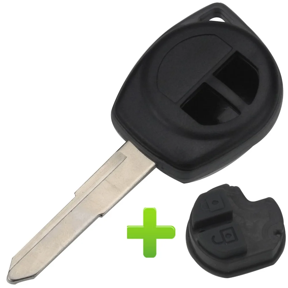 2 кнопки чехол для дистанционного ключа от машины+ резиновая накладка FOB корпус FOB для Suzuki grand vitara SWIFT HU133R лезвие резиновый кнопочный коврик