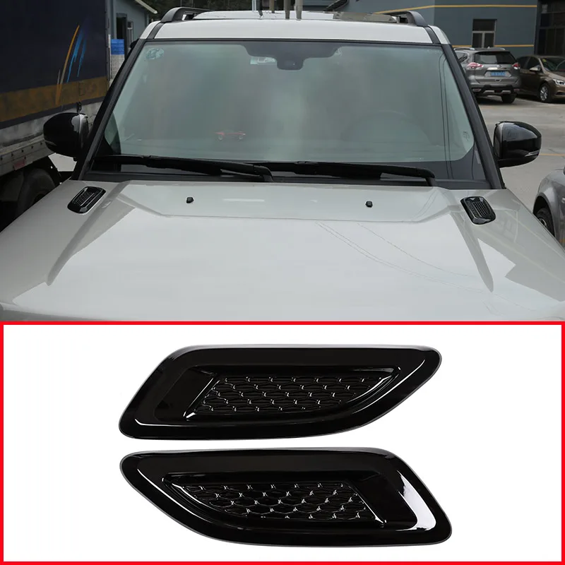 Car Imitation Hood Air Vent Outlet Wing Trim For Land Rover Discovery4 2010-16