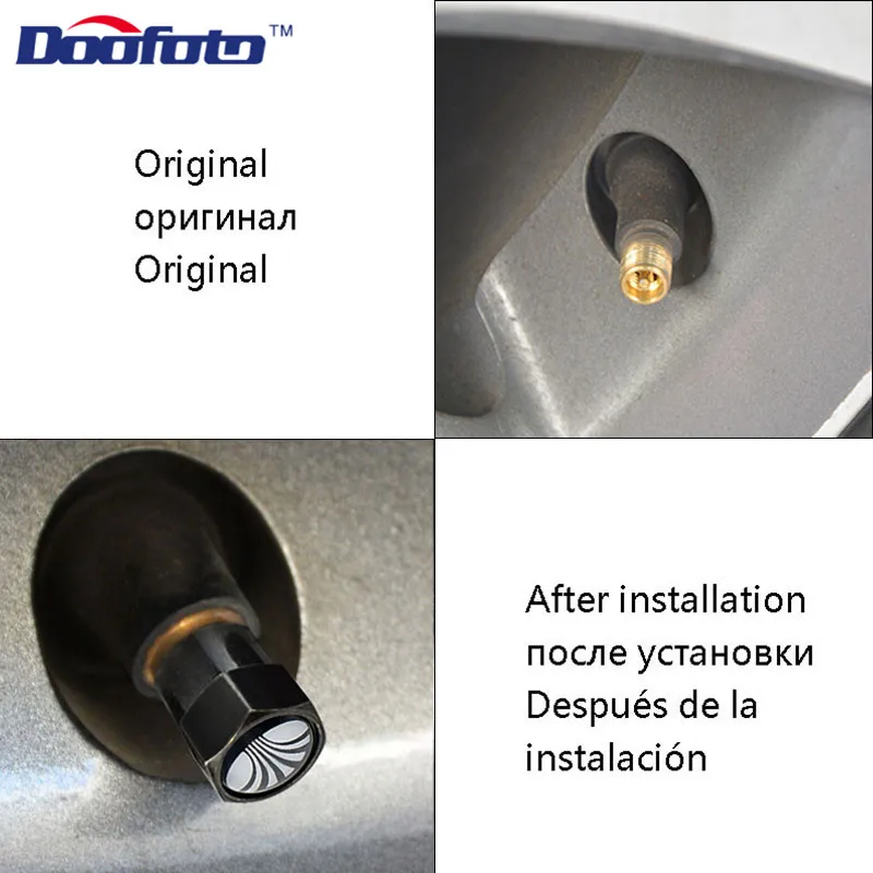 Doofoto автомобильные колпачки чехол для Daewoo ESO Nexia Matiz Lanos Nubira значки клапаны эмблемы