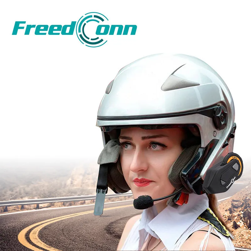 Freedconn T-MAX мотоциклетный шлем домофон Bluetooth citofono мото гарнитура 6 гонщиков группа говорящая fm-радио+ мягкий наушник