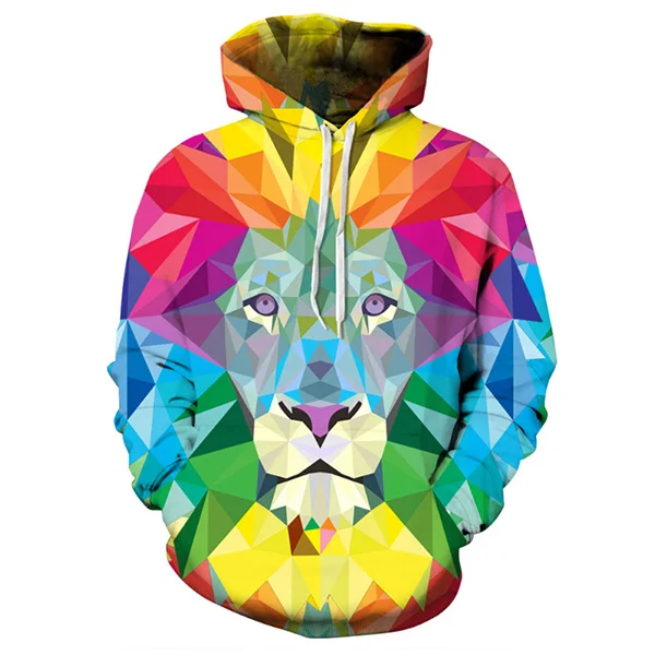 3D толстовки для мужчин тигр, лев, леопард Толстовка Повседневная японская мода пара пуловер для женщин мужчин хип хоп животных Толстовка - Цвет: Lion 11