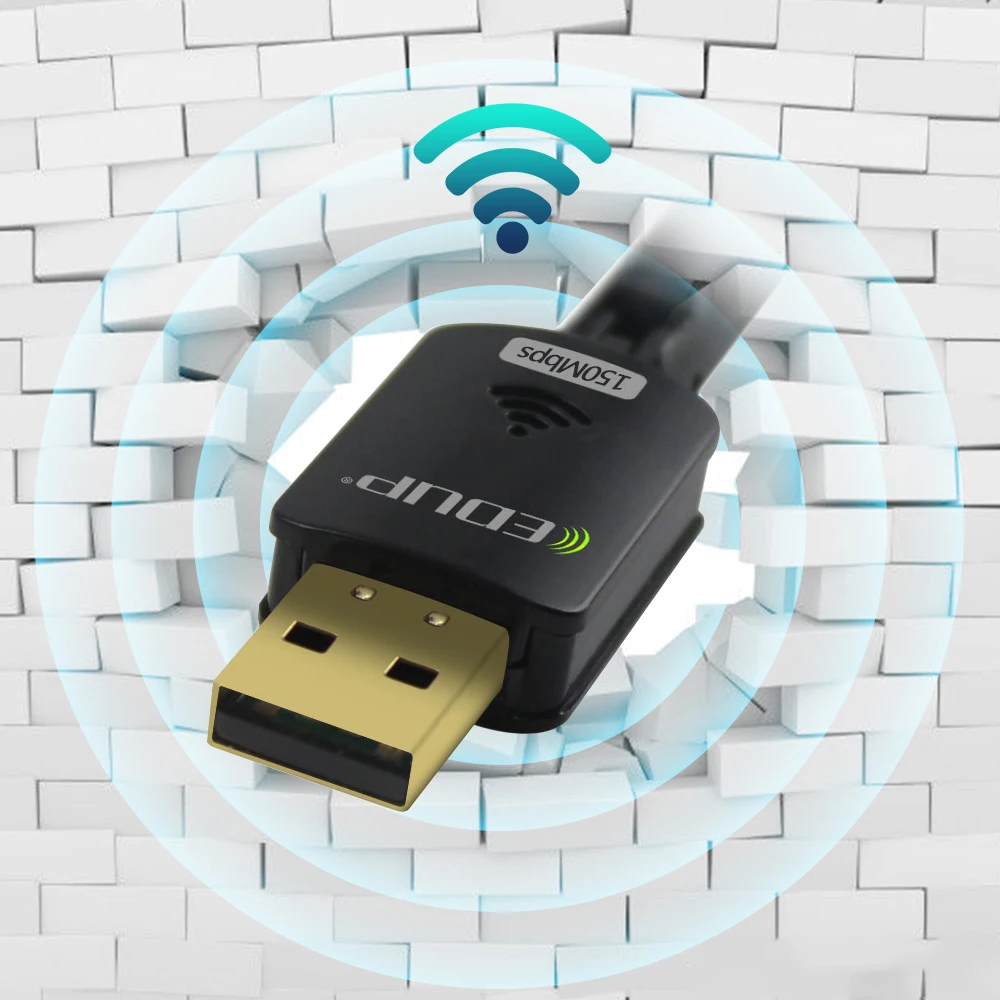 EDUP usb-адаптер Wi-Fi 150 Мбит/с высоким коэффициентом усиления 6dBi антенна Long Distance Wi-Fi приемник USB Enthernet адаптер 802.11n сетевой карты