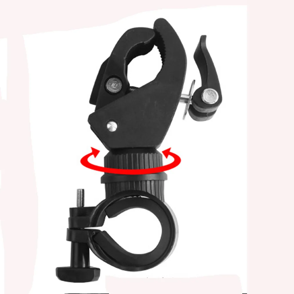 Flash Deal 360 Rotation Cycling Bike Mount Holder Bracket for Flashlight lamp Torch Clip Clamp With anti-skid rubber gaskets 20 3