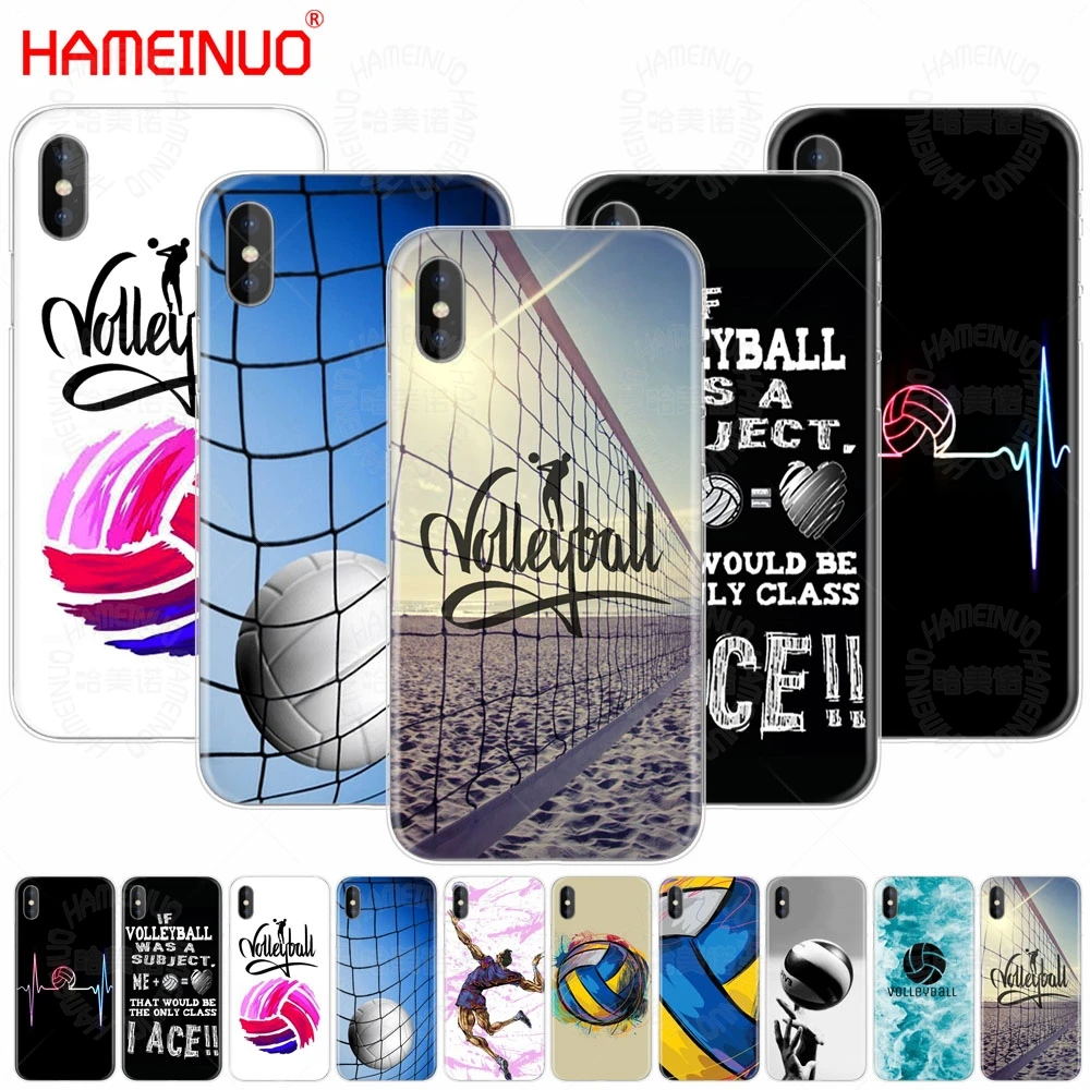 

HAMEINUO Volleyball Sports cell phone Cover case for iphone X 8 7 6 4 4s 5 5s SE 5c 6s plus
