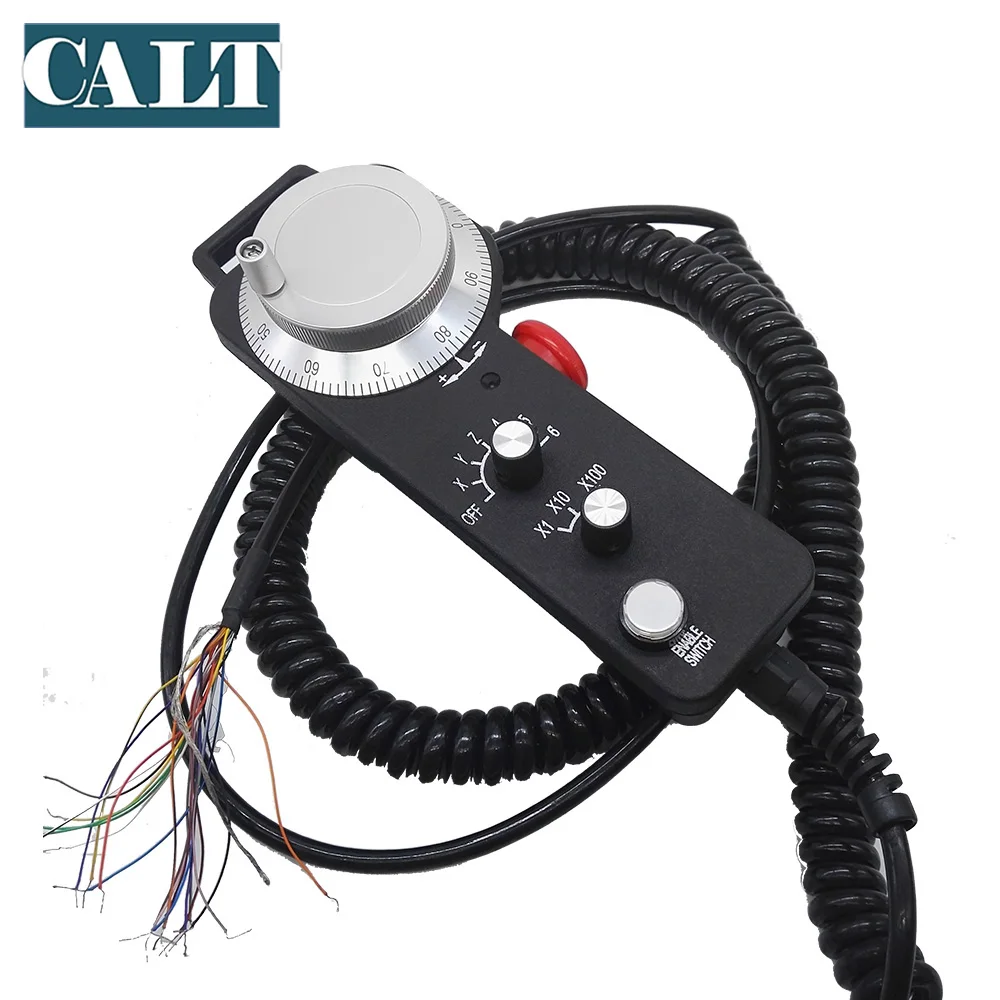 TM2080-100BSL5 MPG With Cable 222*80MM Size Handy Encoder / Manual Pulse Generator For CNC Machine