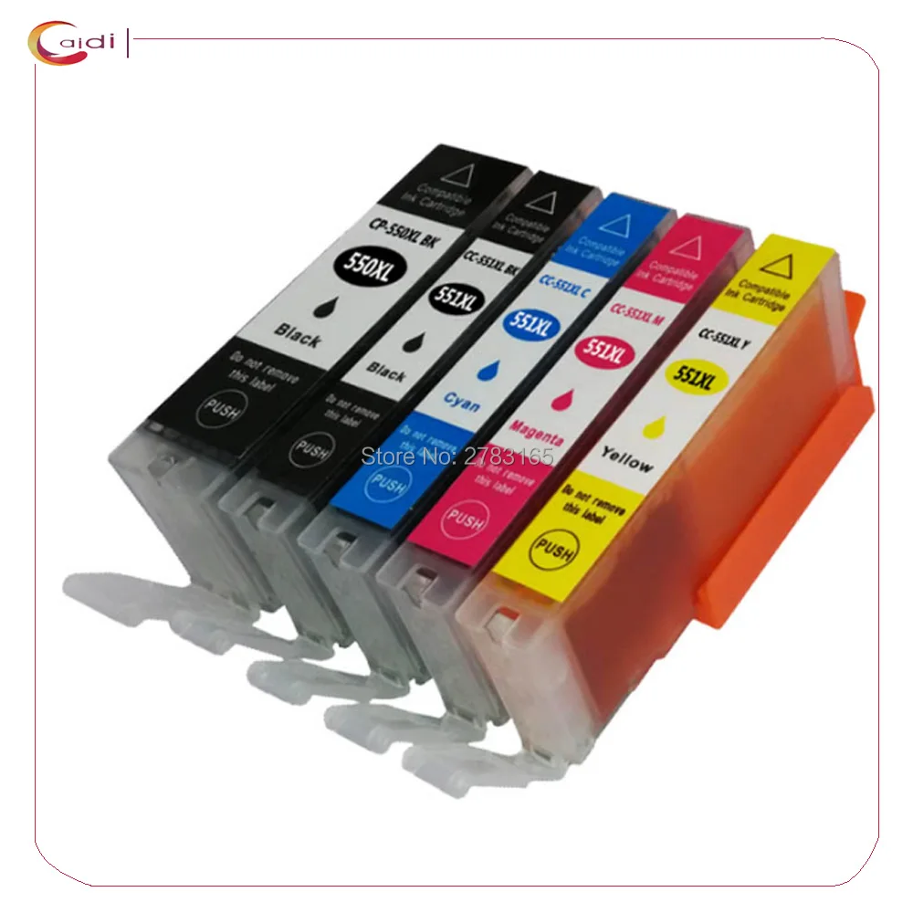 5 шт. PGI550 CLI551 совместимые чернильные картриджи для Canon MG6350 MG7150 IP8750 Ip7250 принтеры