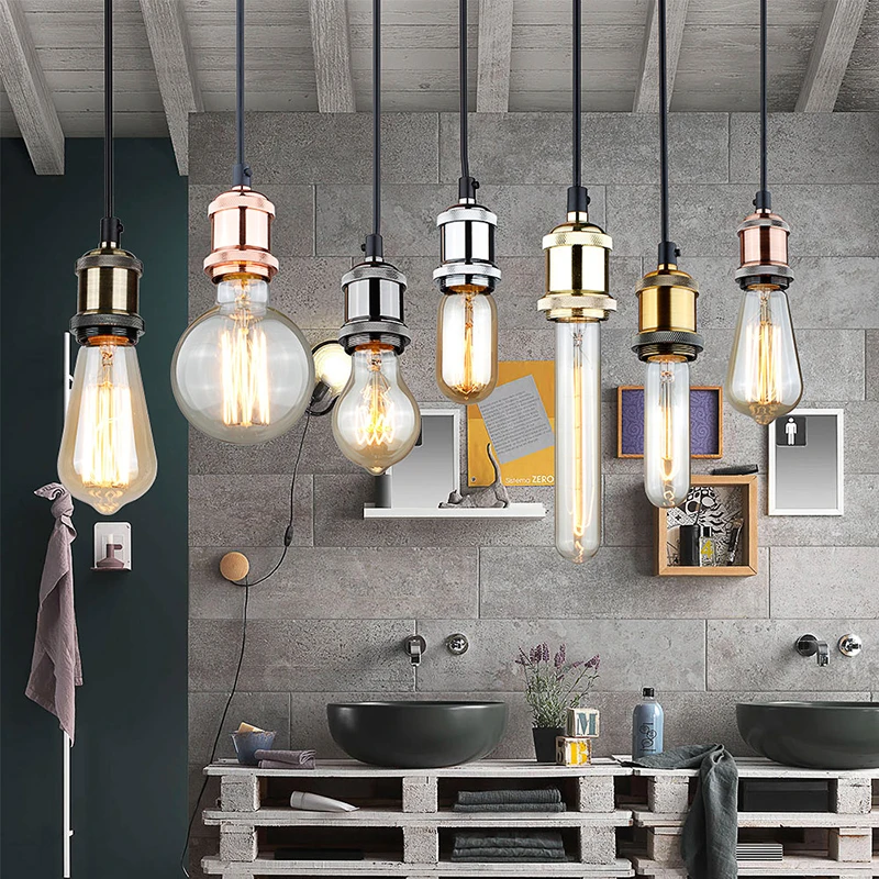 Lamp Socket E26/ E27 Vintage Industrial Edison Pendant Light Socket