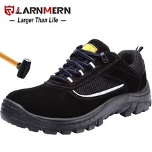 LARNMERN/Мужская Рабочая защитная обувь со стальным носком; дышащие Нескользящие защитные кроссовки